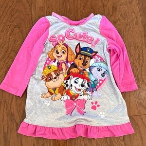 Paw Patrol Pink and Gray Kids Nightgown